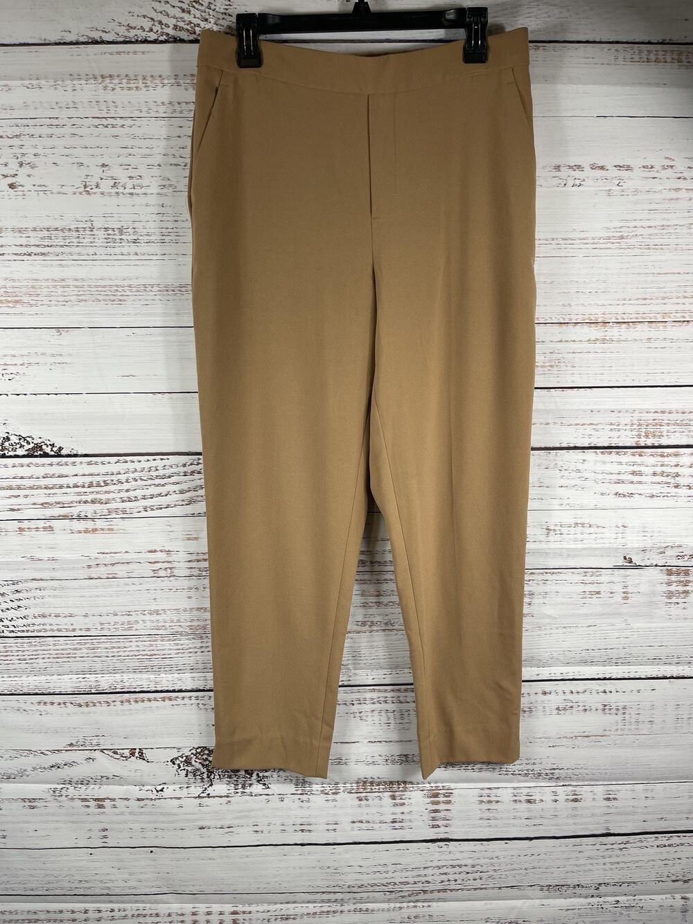 Banana Republic Pants Women's 10 Beige Ponte Ankle Pull On Elastic Waist Stretch